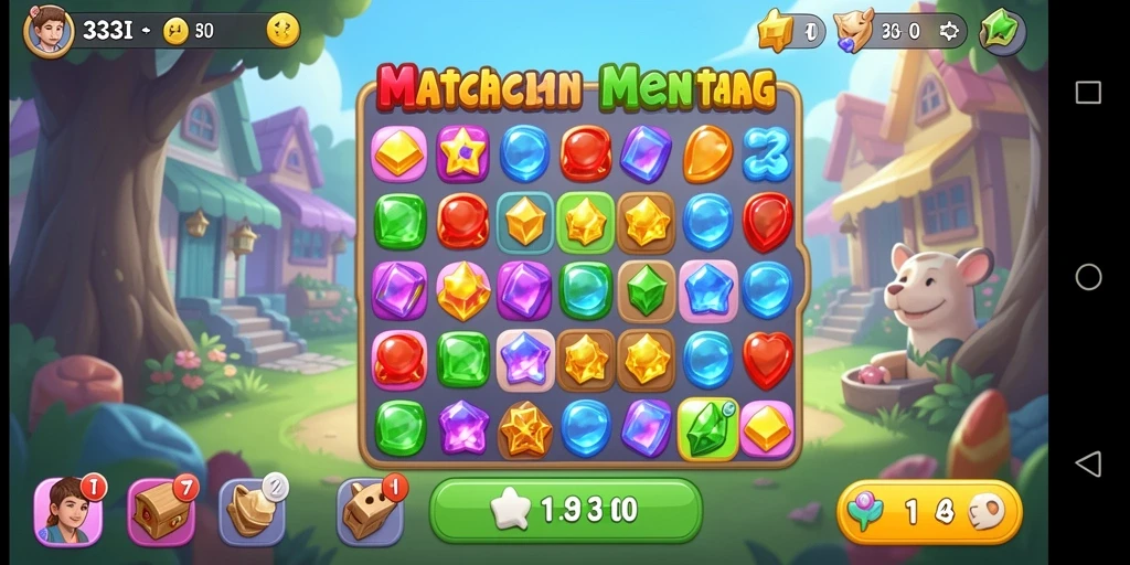 Tampilan gameplay <strong>333I</strong> yang menantang dengan kombinasi warna-warna cerah.