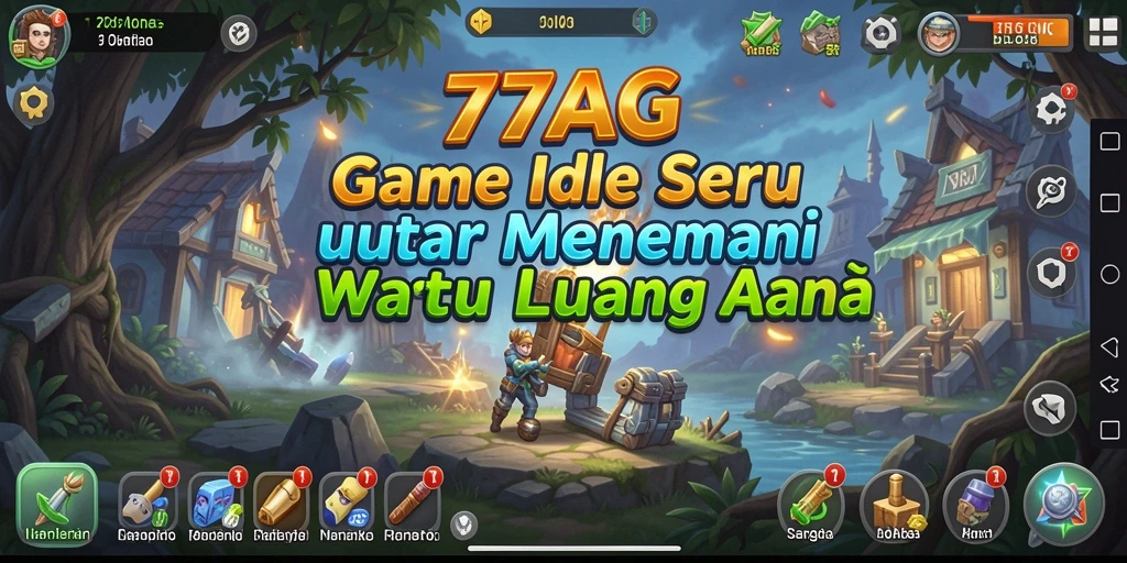 Tampilan gameplay Idle yang menyenangkan dan interaktif di 77AG.