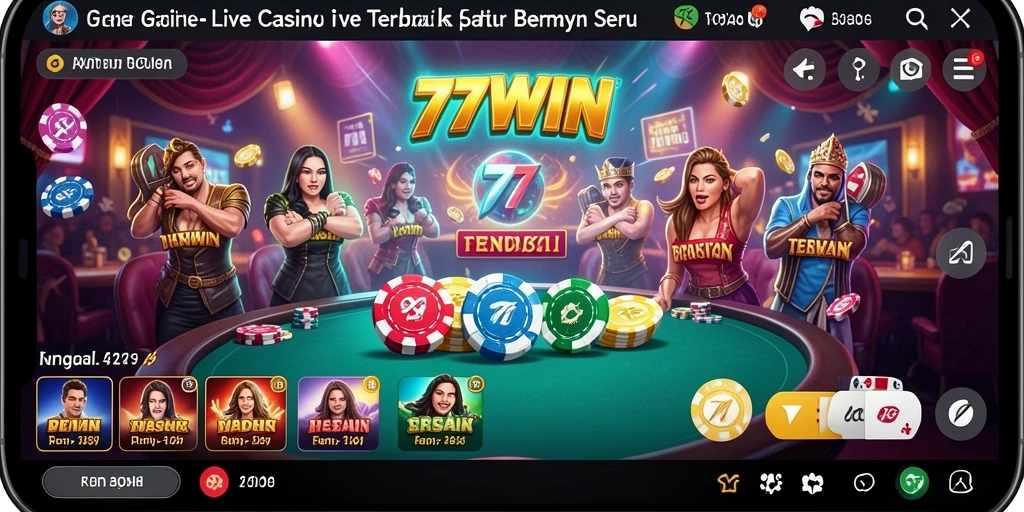 Tampilan gameplay Live Casino yang menakjubkan di 77WIN.