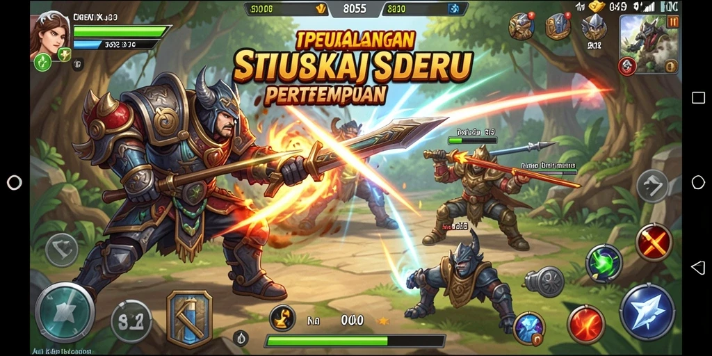 Screenshot menampilkan aksi pertempuran di dalam 8055.