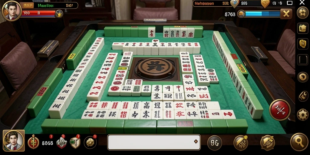 Tampilan gameplay Mahjong yang menarik dan menantang.