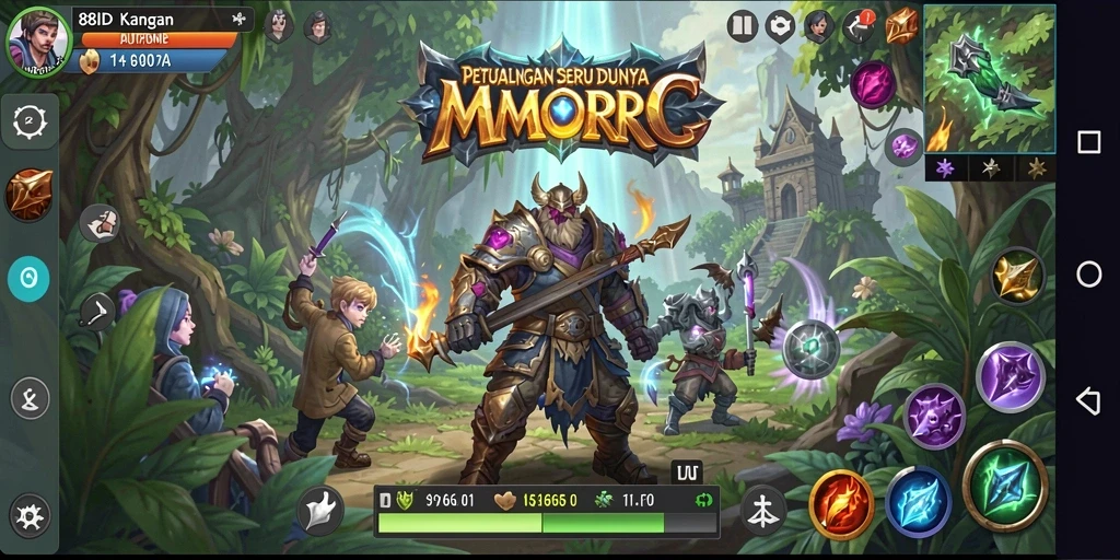 Tangkapan layar gameplay 88ID yang menampilkan aksi seru dalam petualangan MMORPG.