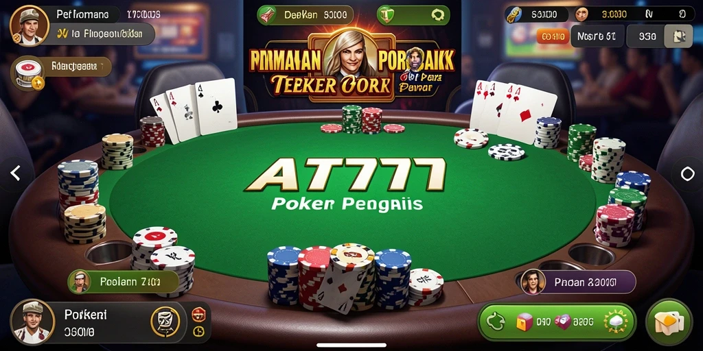 Gameplay mendebarkan Poker di AT777 dengan interaksi pemain nyata.