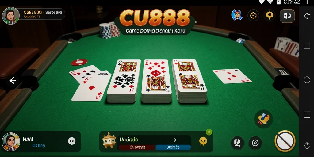 Tampilan menawan dari gameplay Domino yang seru.