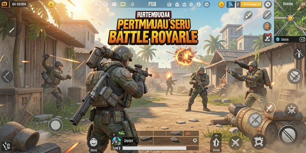 Gameplay seru dari FO8 dalam pertempuran Battle Royale.