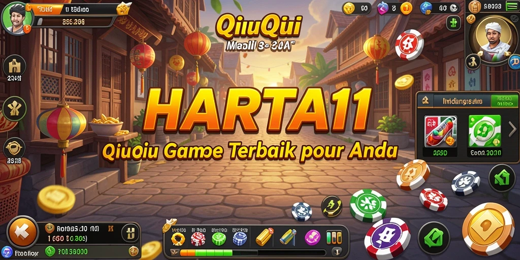 Screenshot utama HARTA11 menunjukkan gameplay QiuQiu yang seru dan interaktif.