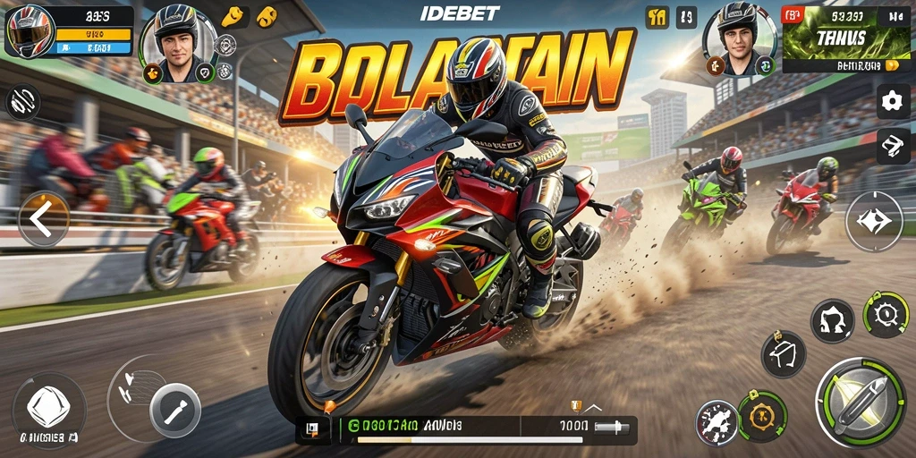 Gameplay seru balapan motor di lintasan menantang.