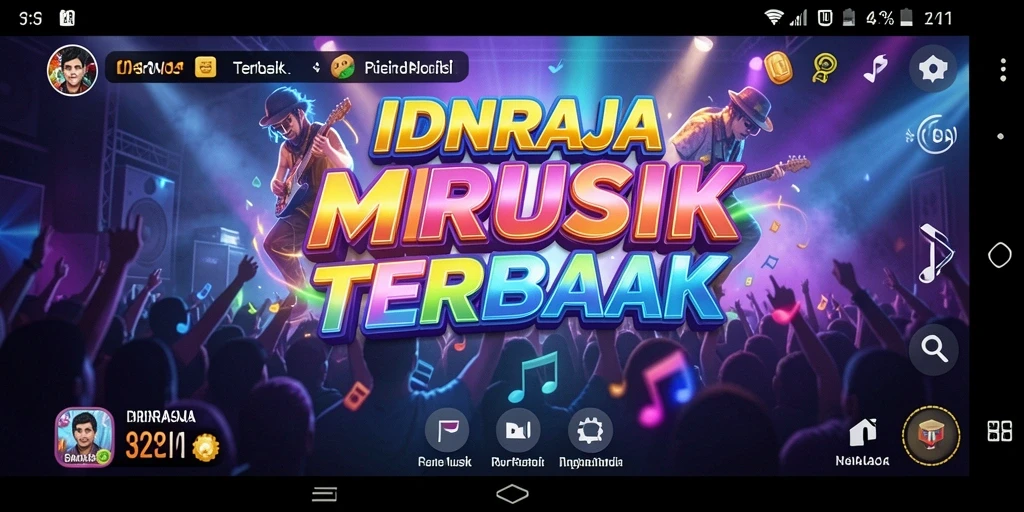 Screenshot gameplay IDNRAJA menampilkan serunya bermain musik.