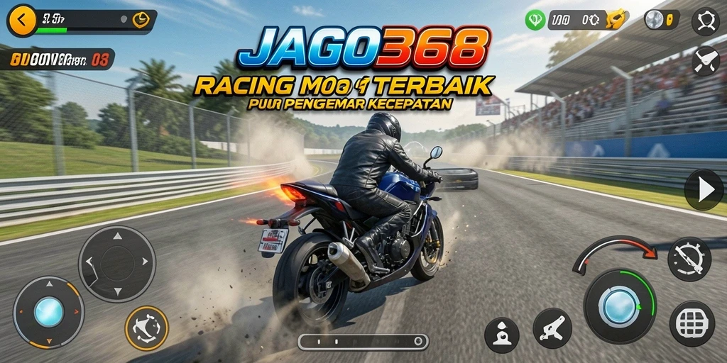 Tampilan gameplay JAGO368 yang intens dan mendebarkan saat balapan.