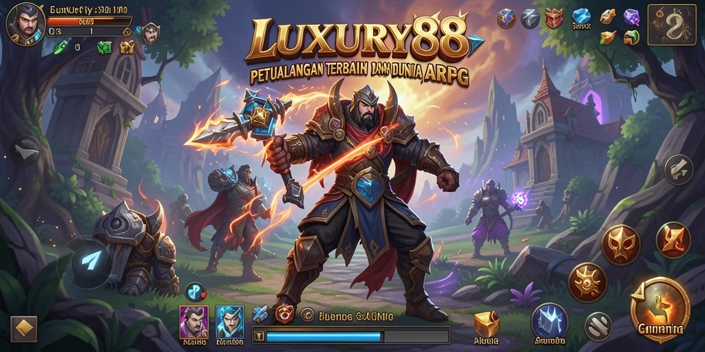 Tangkapan layar LUXURY88 menampilkan aksi pertempuran yang seru dalam gameplay ARPG.