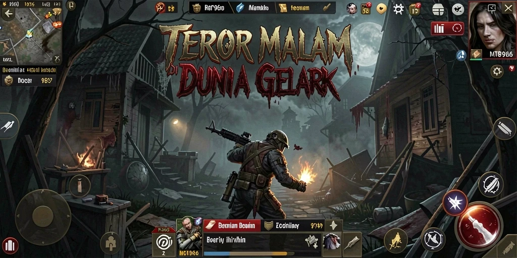 Screenshot gameplay MT966 menampilkan suasana horor yang menakutkan dan tantangan mendebarkan.