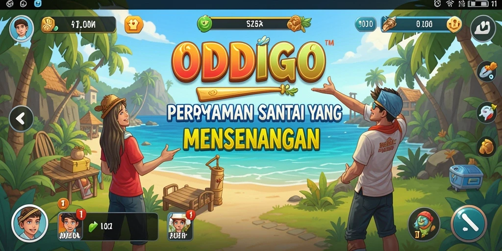 Tampilan utama ODDIGO yang ceria dan menyenangkan.