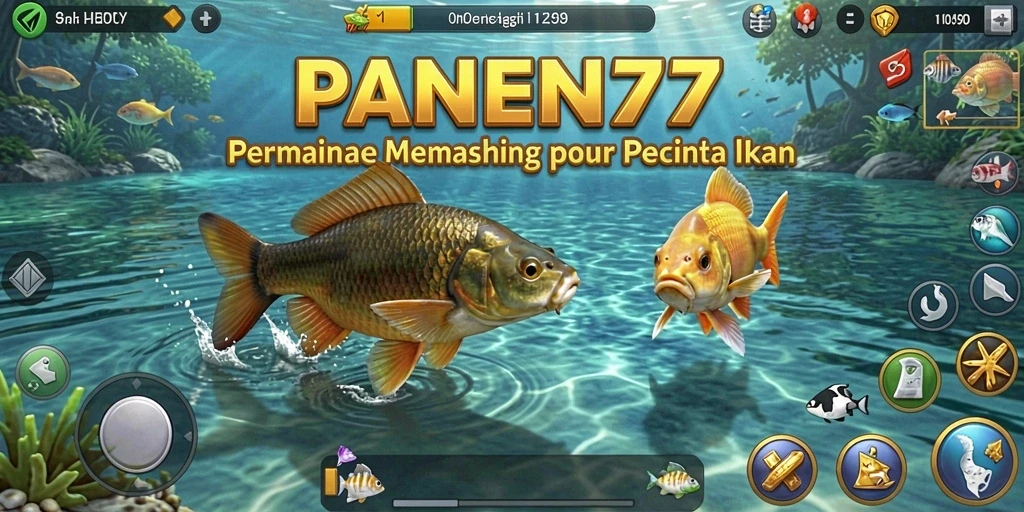 Tangkapan gambar gameplay yang menggambarkan momen seru dalam memancing.