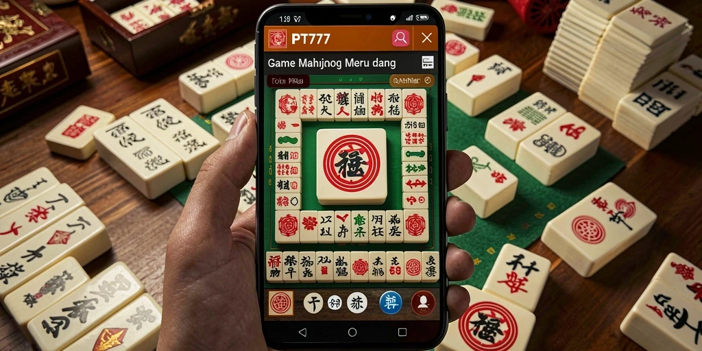 Gameplay Mahjong seru di PT777 dengan tampilan menarik.
