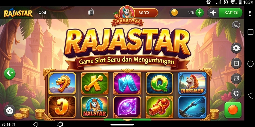 Screenshot gameplay RAJASTAR yang penuh aksi dan keseruan.
