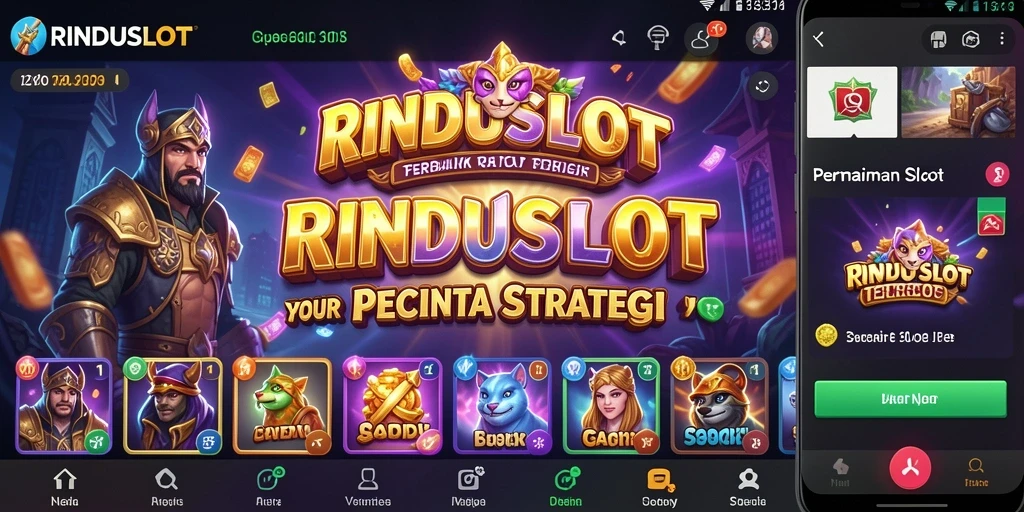 Tampilan gameplay RINDUSLOT dengan strategi slot yang menarik.