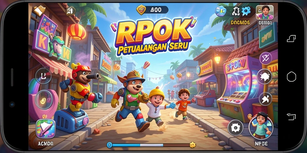 Tampilan gameplay seru RPOK dengan karakter yang mengesankan.