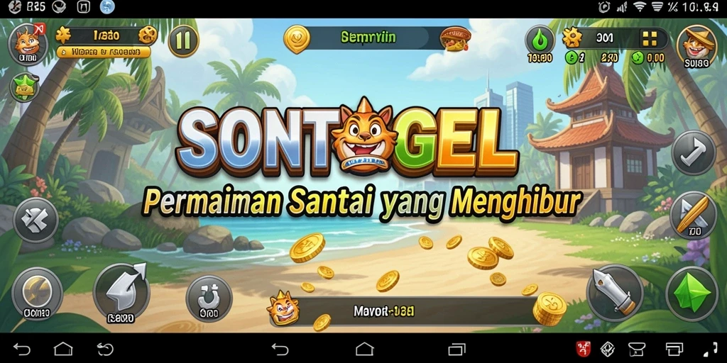 Tangkapan layar utama SONTOGEL menampilkan aksi permainan yang mengasyikkan.