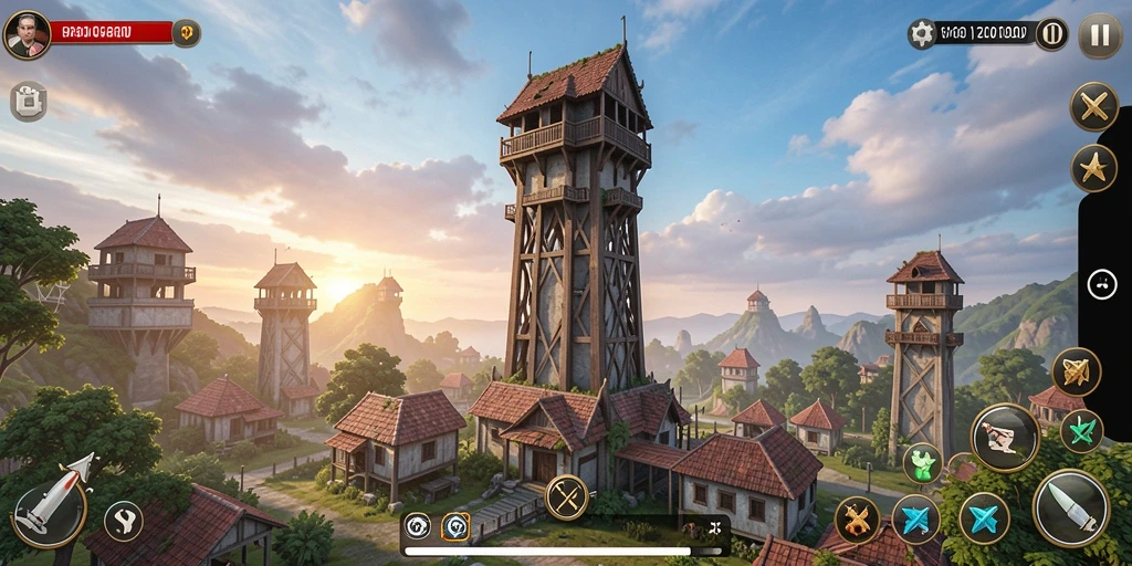 Tampilan taktik pertahanan menara dalam V07 yang menegangkan.