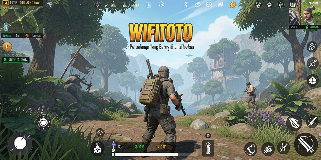 Gameplay WIFITOTO menampilkan eksplorasi dunia terbuka yang luas.